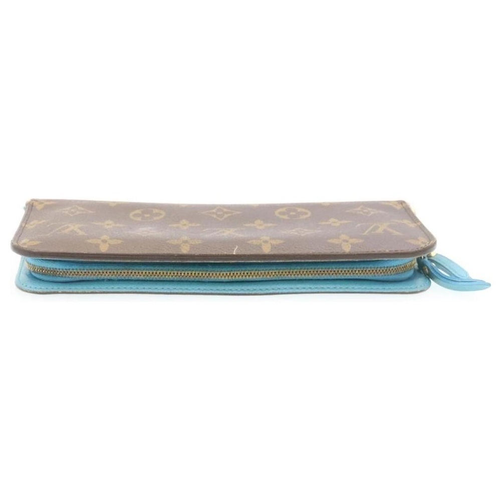 Louis Vuitton Insolite Monogram Brown Wallet with Turquoise Trim Authentic - Picture 5 of 9